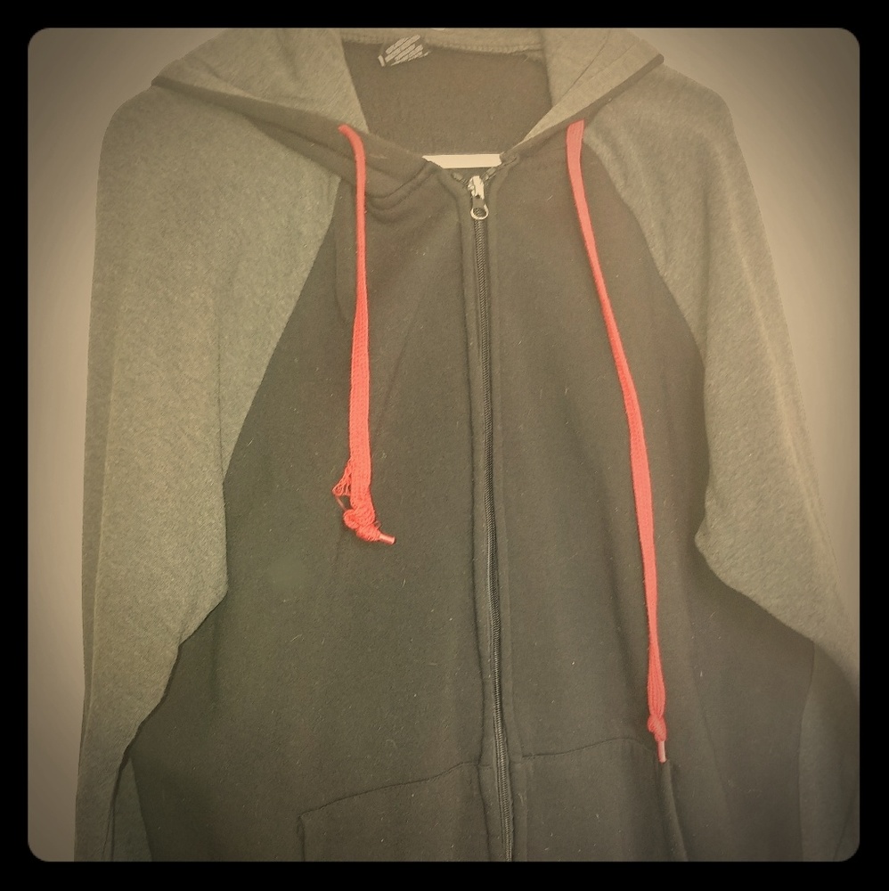 Hooded zip up sweatshirt jacket